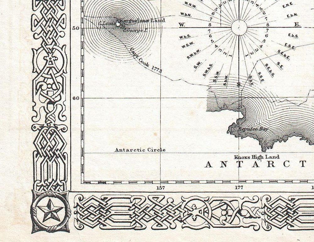 detail of the map from the bottom left corner