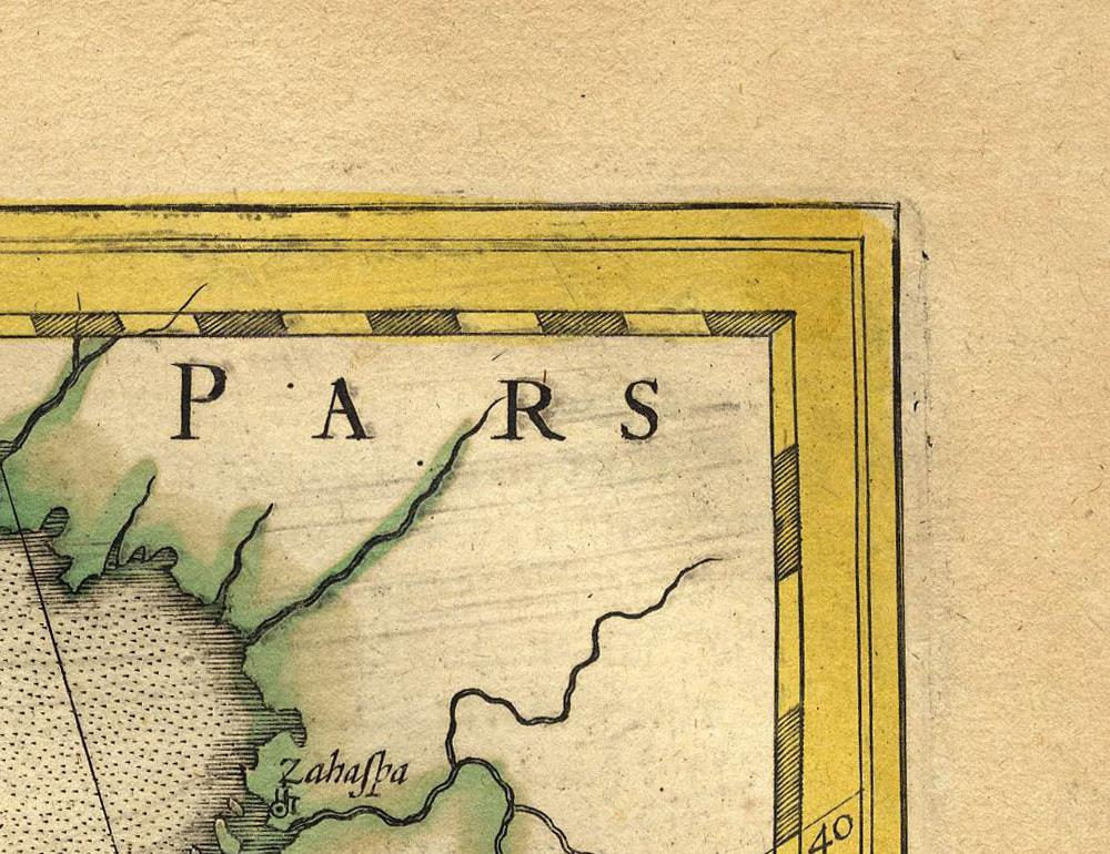 detail of the map from the top right corner