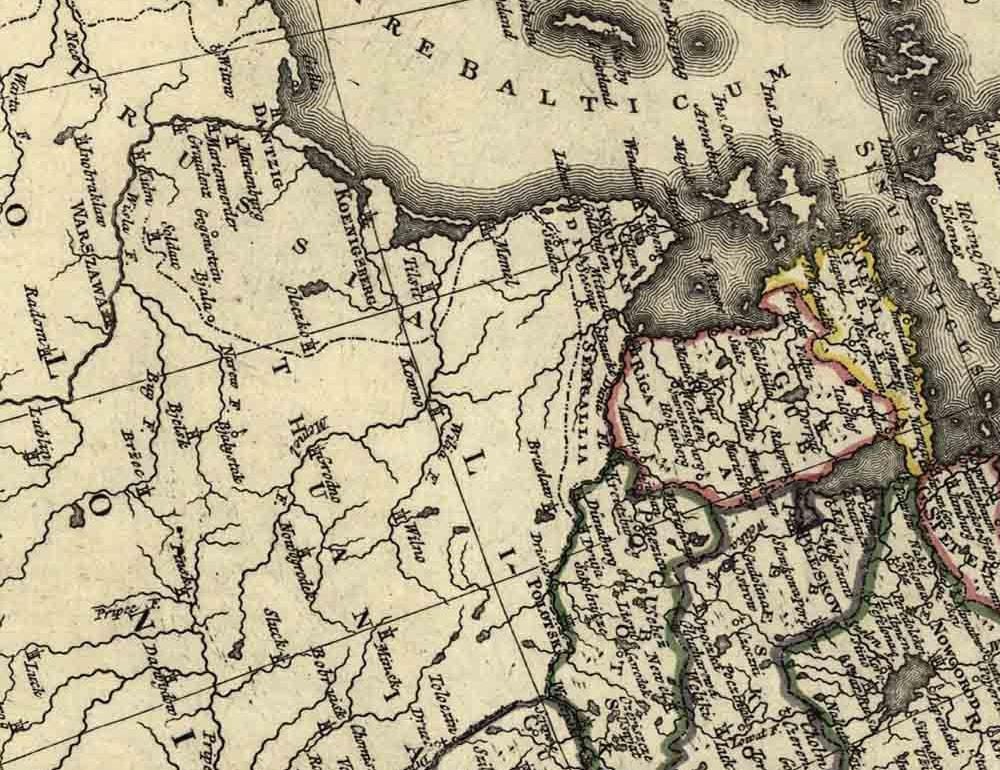 detail of the map from the centre left