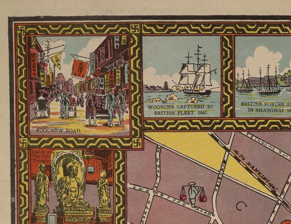 detail of the map from the top left corner