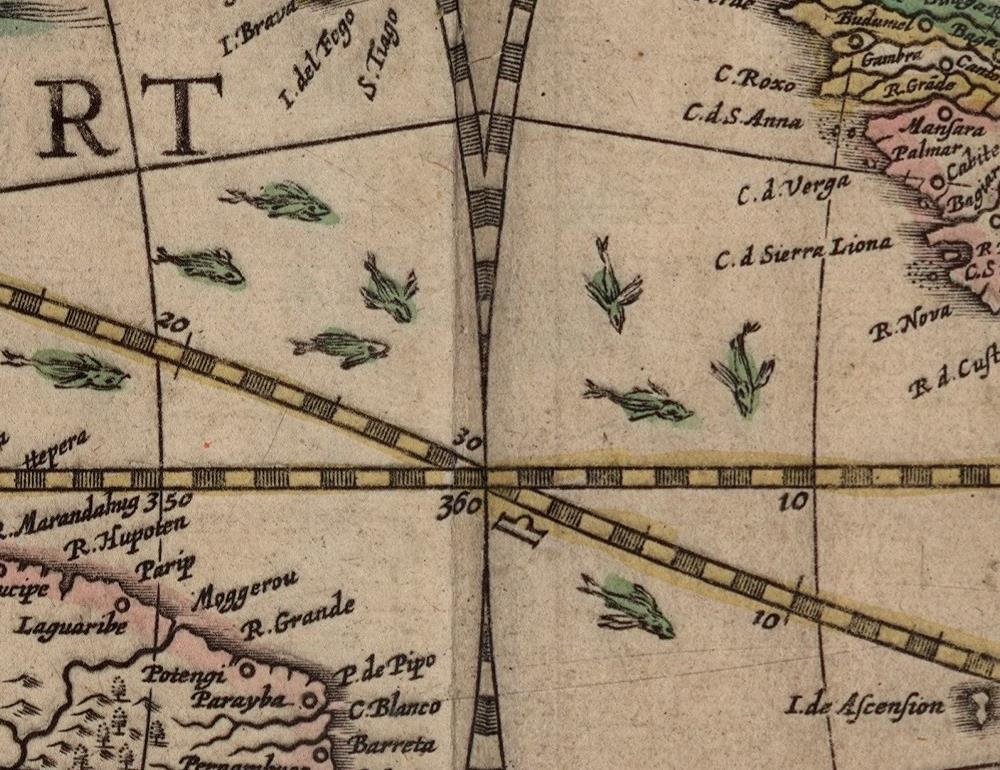 detail of the map from the centre 