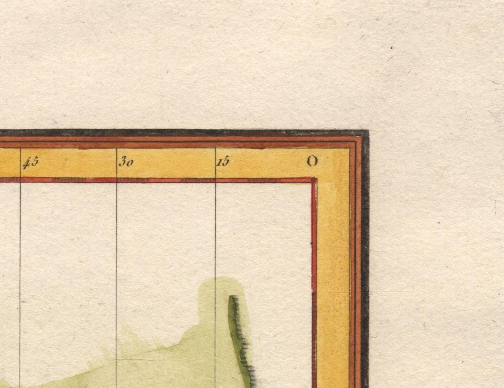 detail of the map from the top right corner