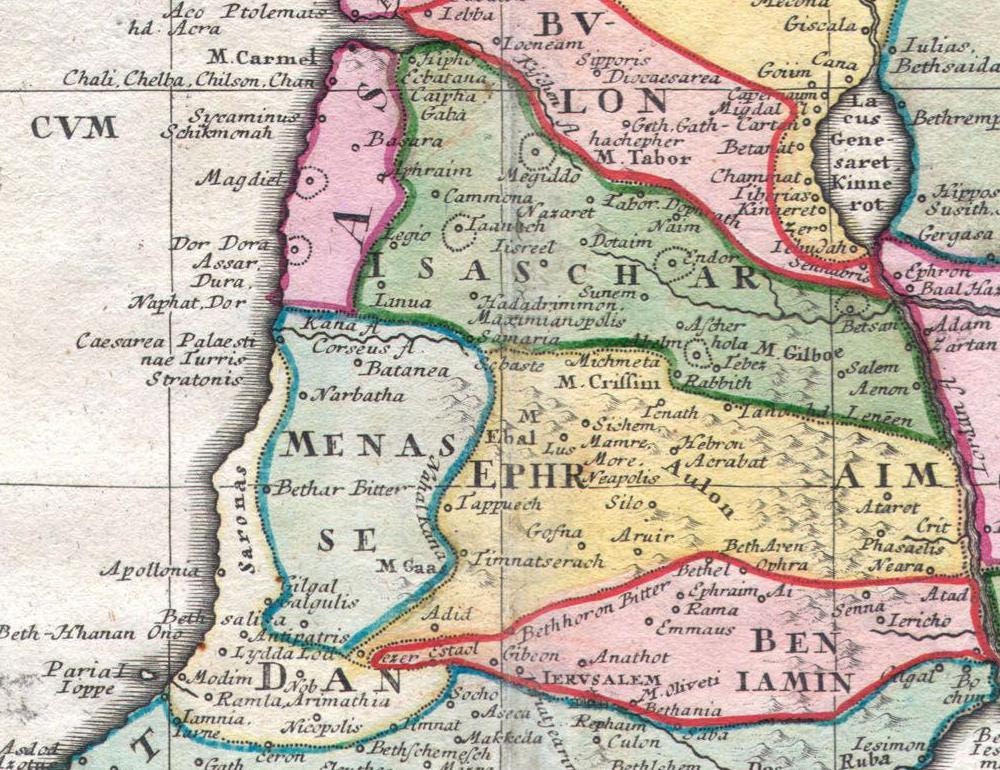 detail of the map from the centre 