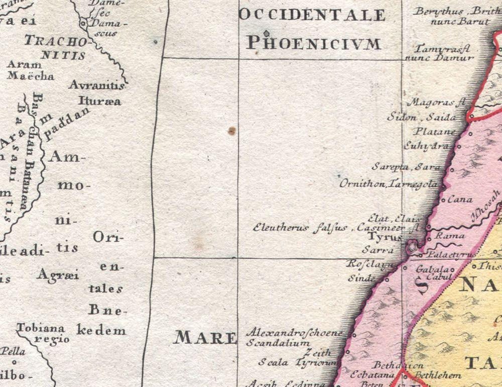 detail of the map from the centre left