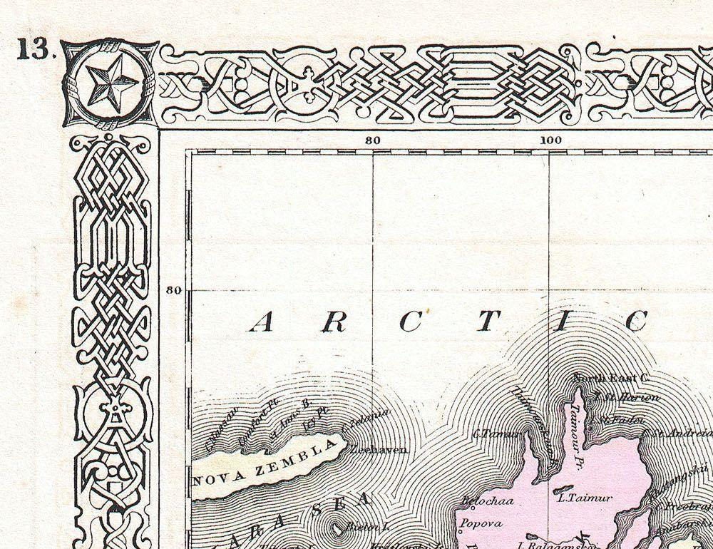 detail of the map from the top left corner