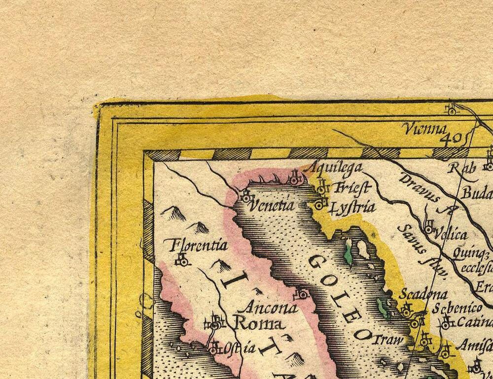 detail of the map from the top left corner