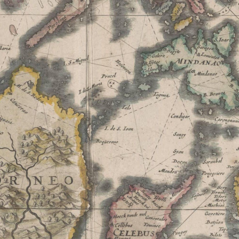 detail of the map from the centre left