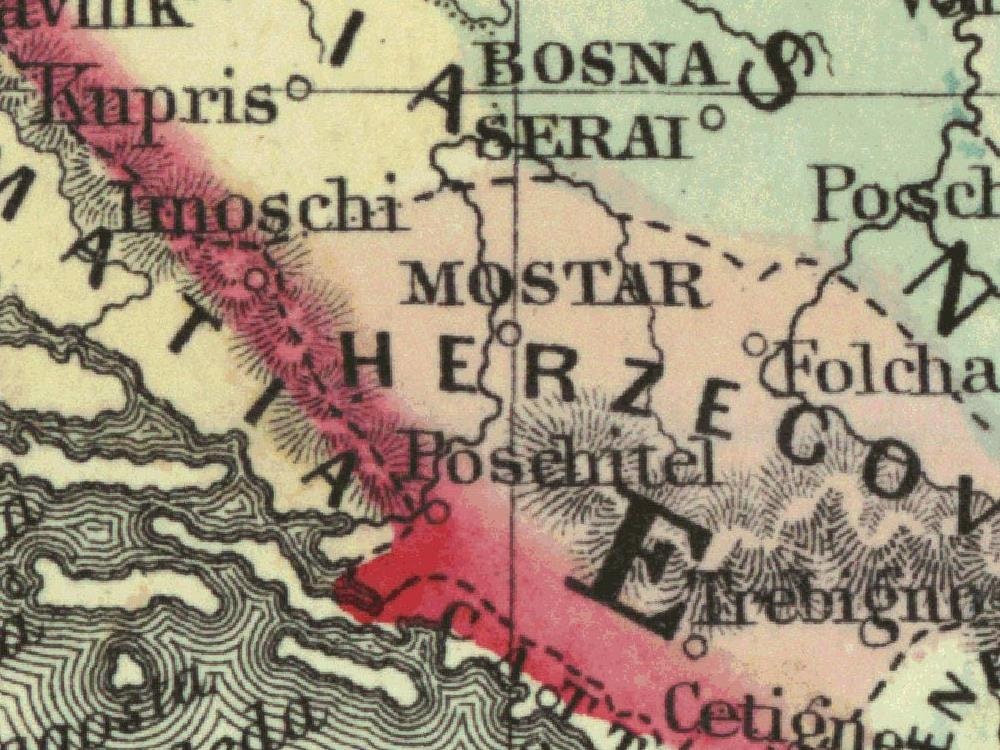 detail of the map from the centre 