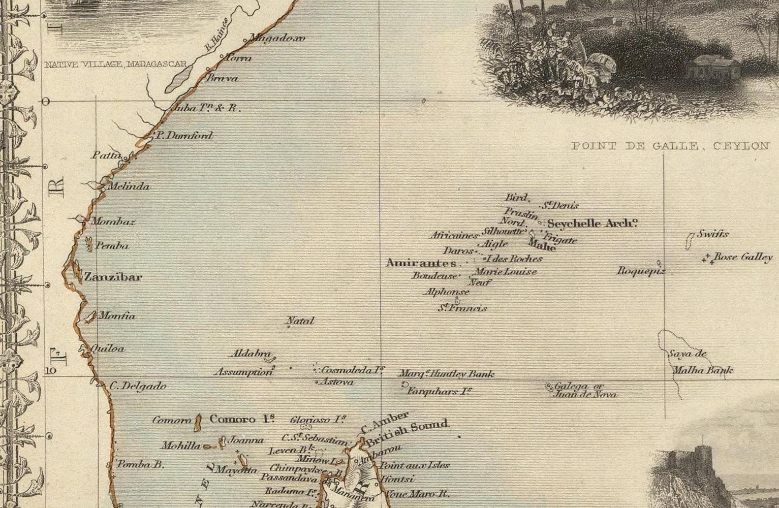 detail of the map from the centre left