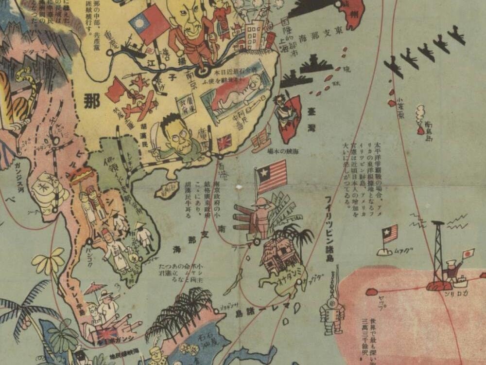 detail of the map from the centre 