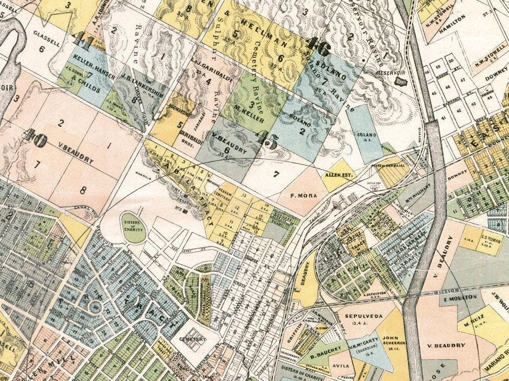 detail of the map from the centre 