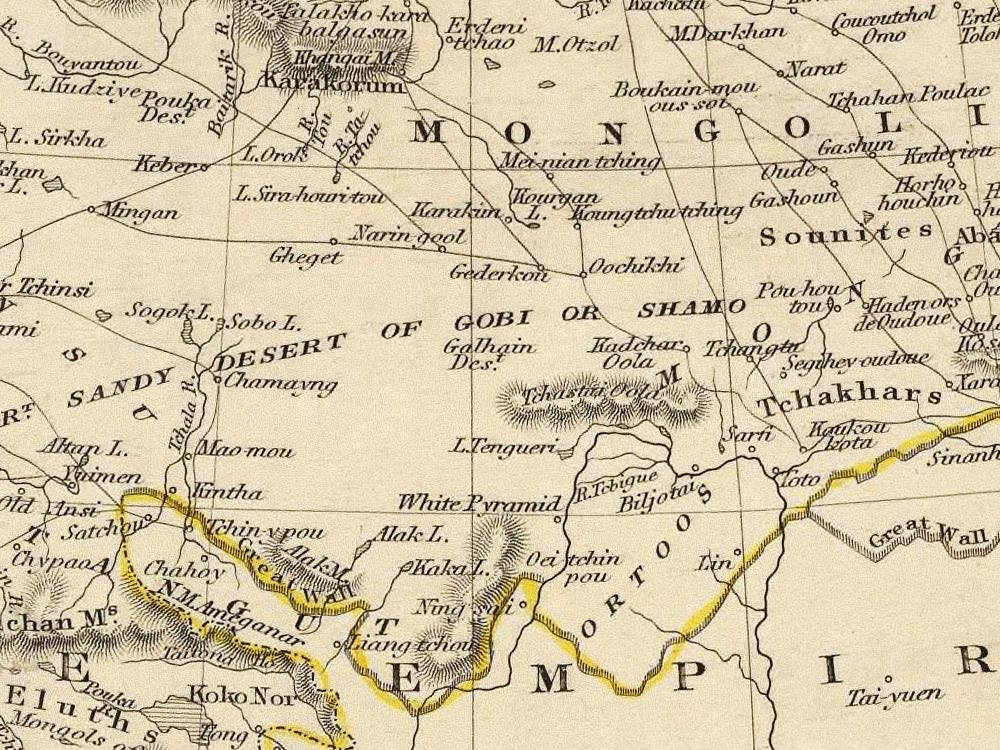 detail of the map from the centre 