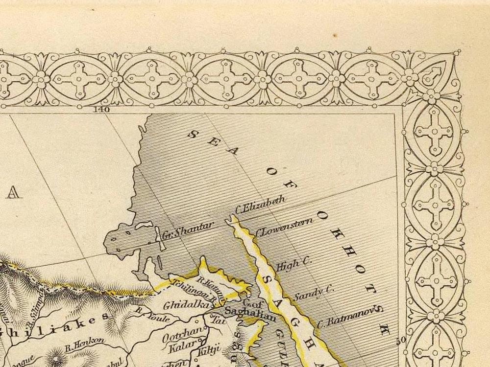 detail of the map from the top right corner