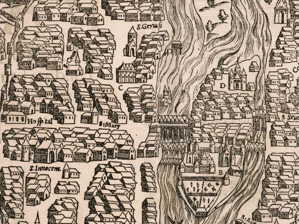 detail of the map from the centre 