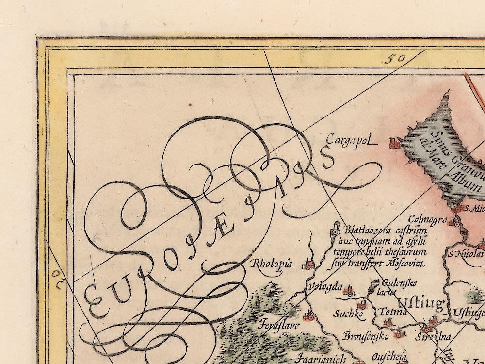 detail of the map from the top left corner