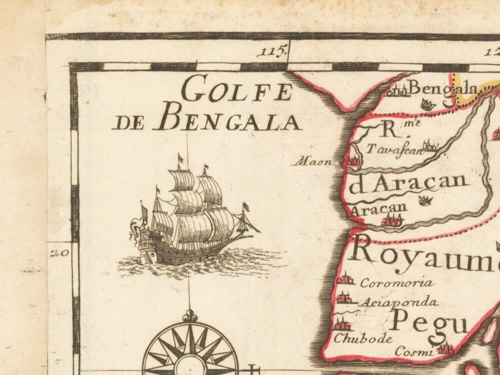 detail of the map from the top left corner