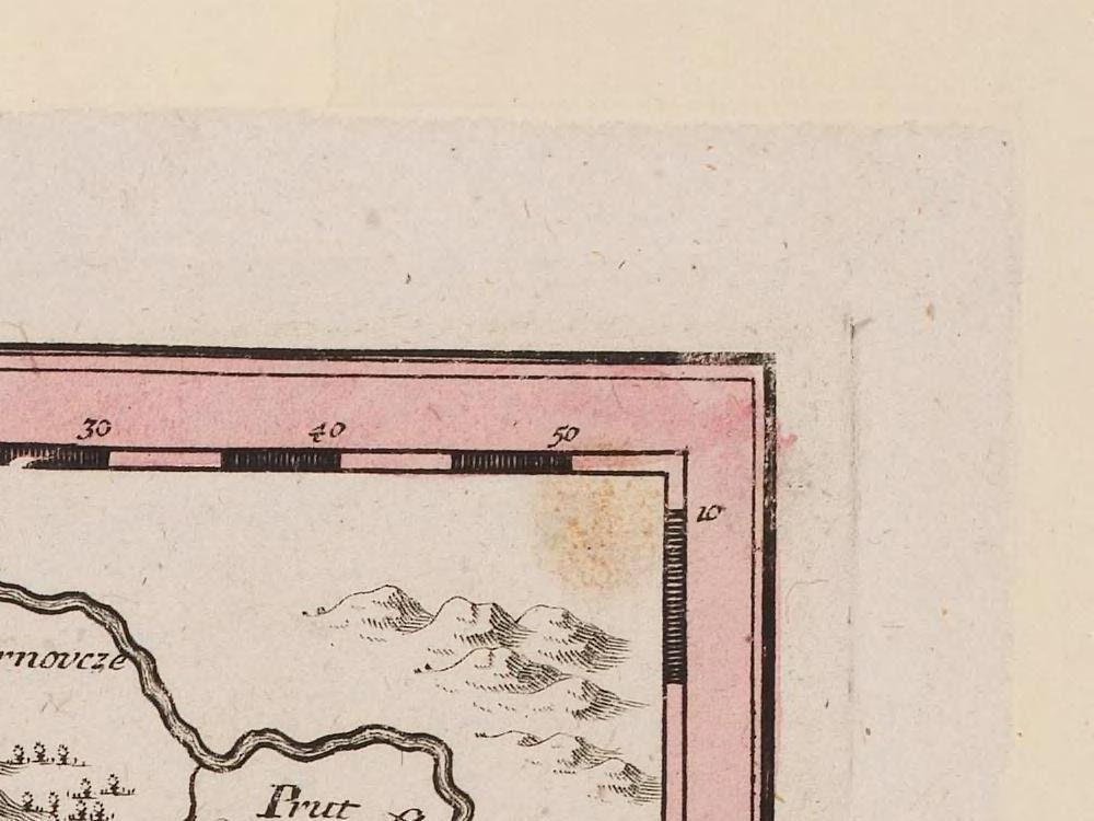 detail of the map from the top right corner