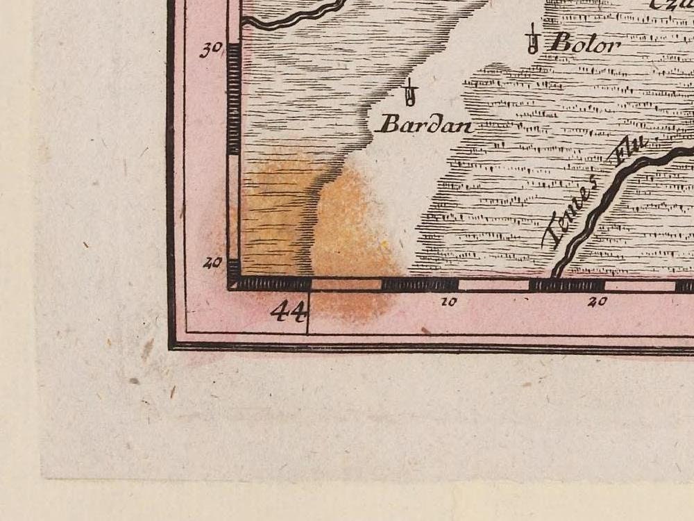 detail of the map from the bottom left corner