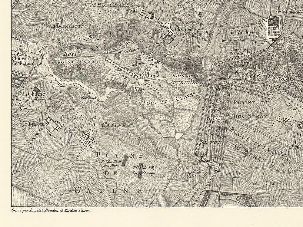 detail of the map from the bottom left corner