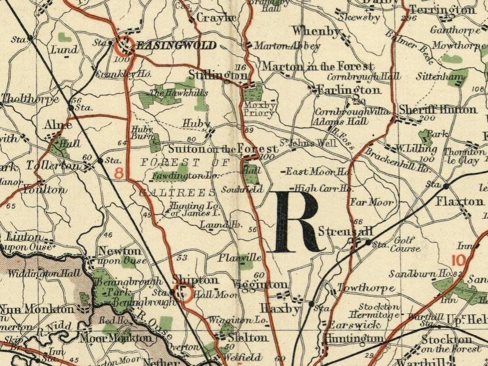 detail of the map from the centre 