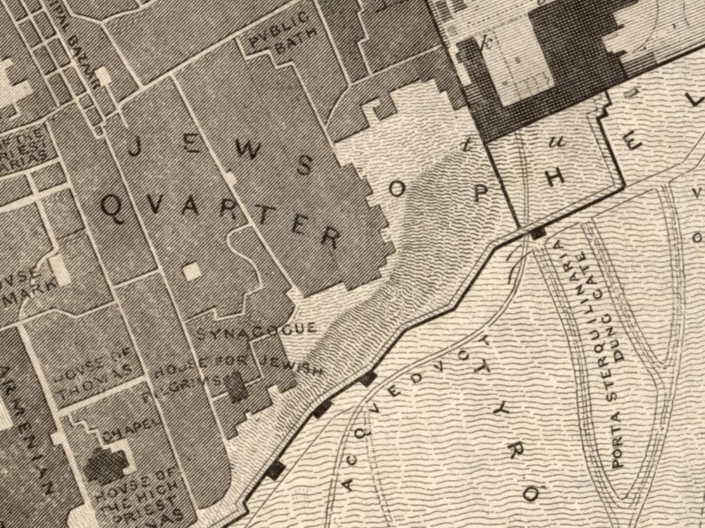 detail of the map from the centre 