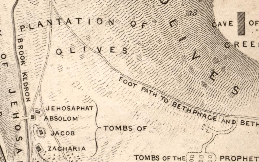 detail of the map from the centre left