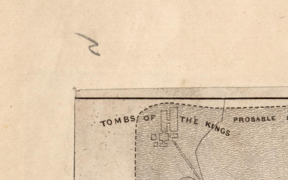 detail of the map from the top left corner