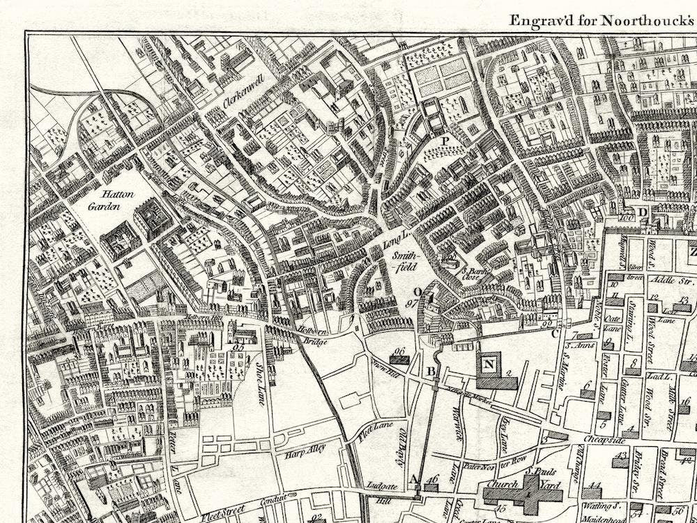 detail of the map from the top left corner