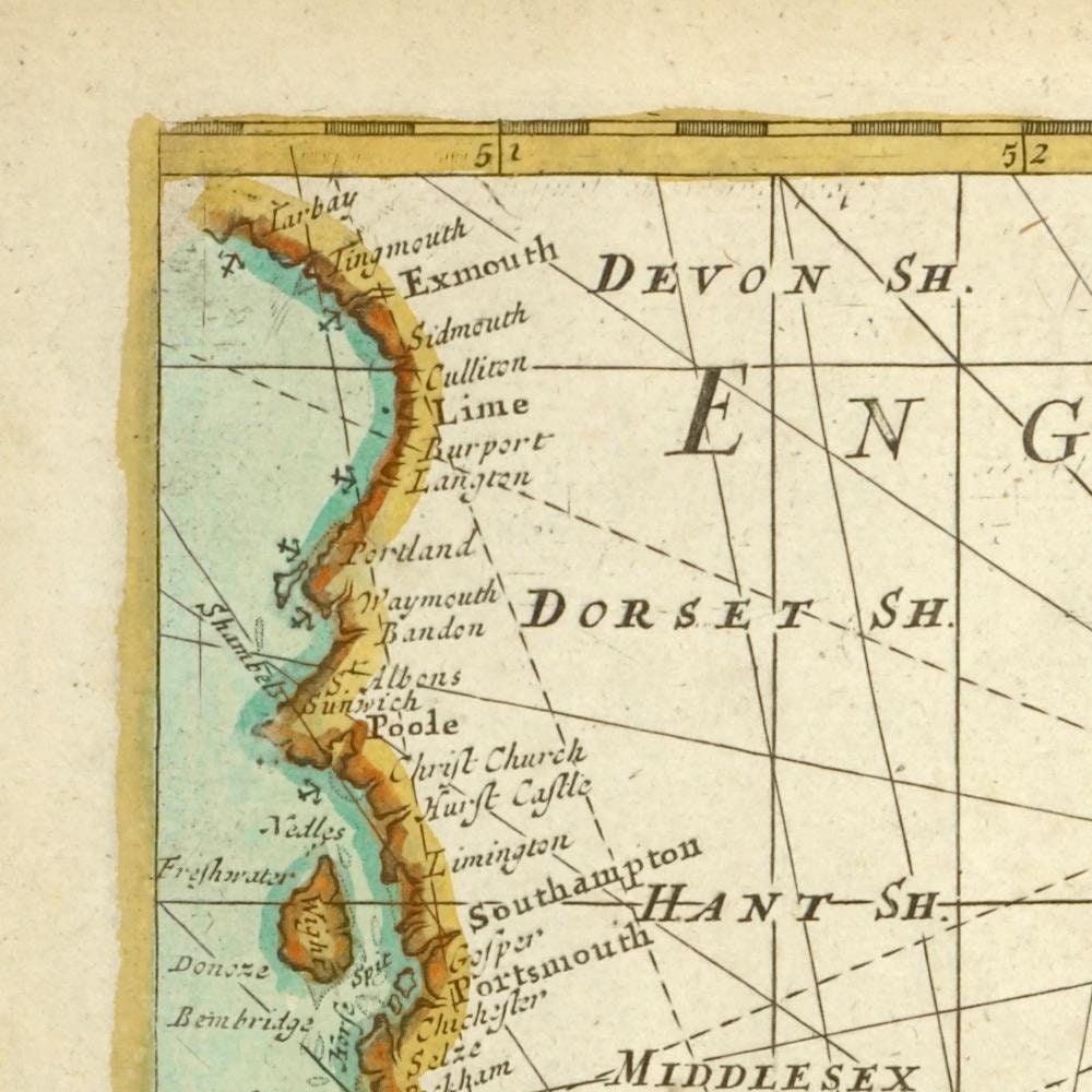 detail of the map from the top left corner