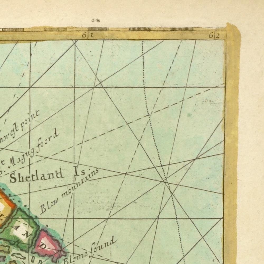 detail of the map from the top right corner