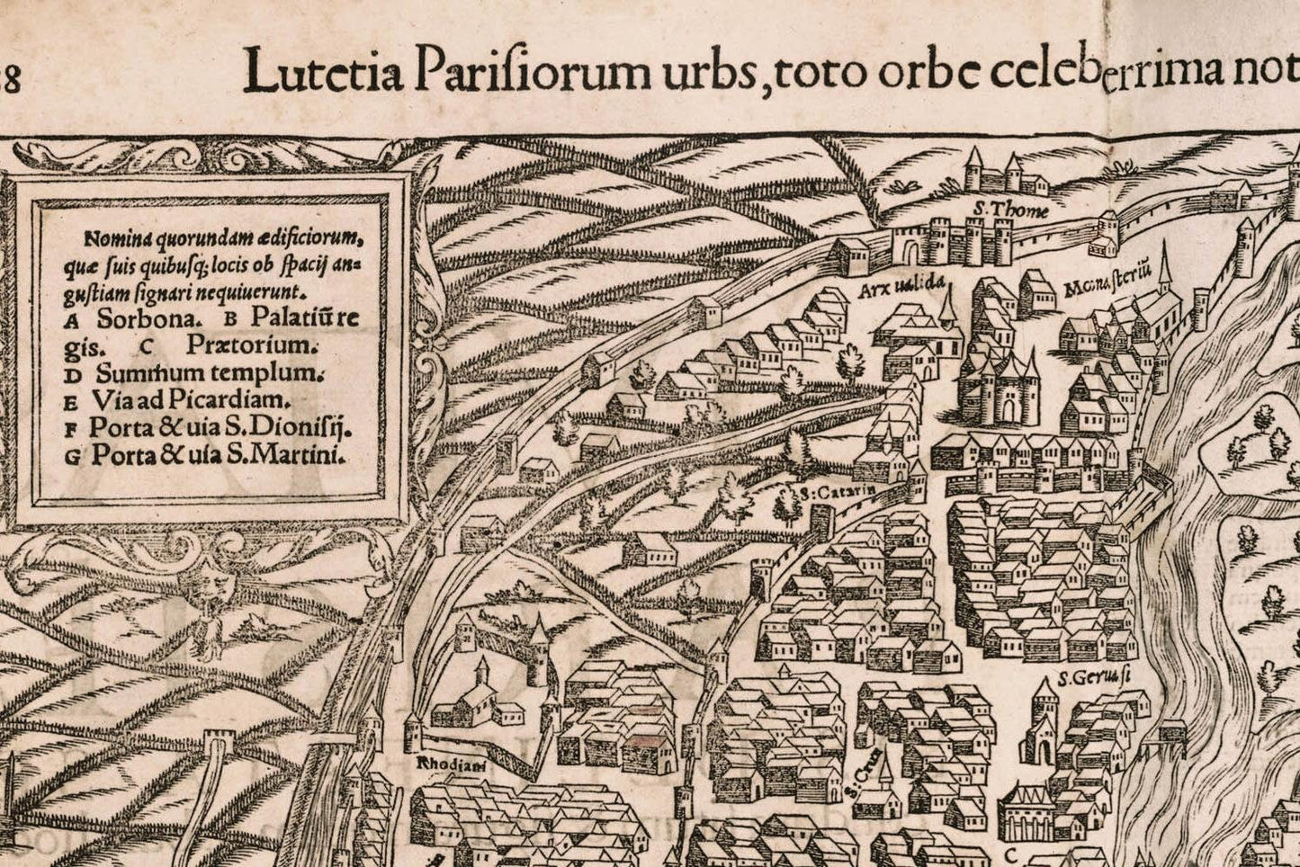 detail of the map from the centre left