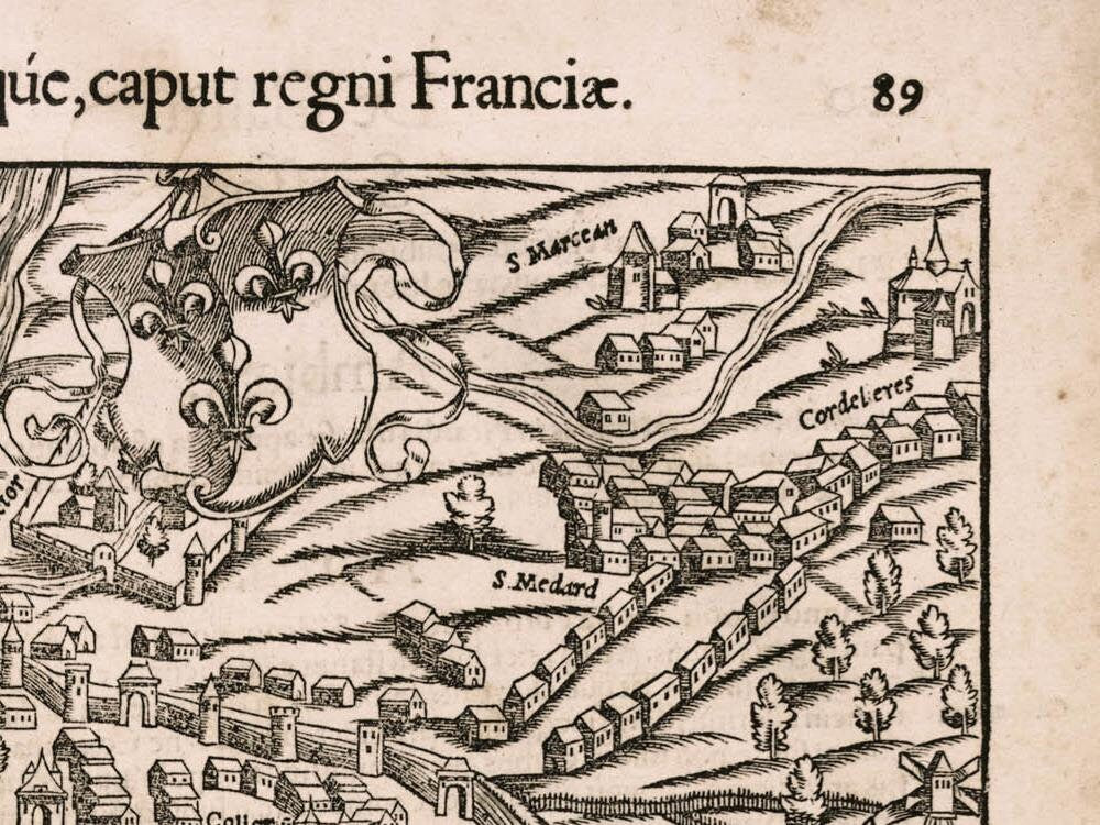 detail of the map from the top right corner