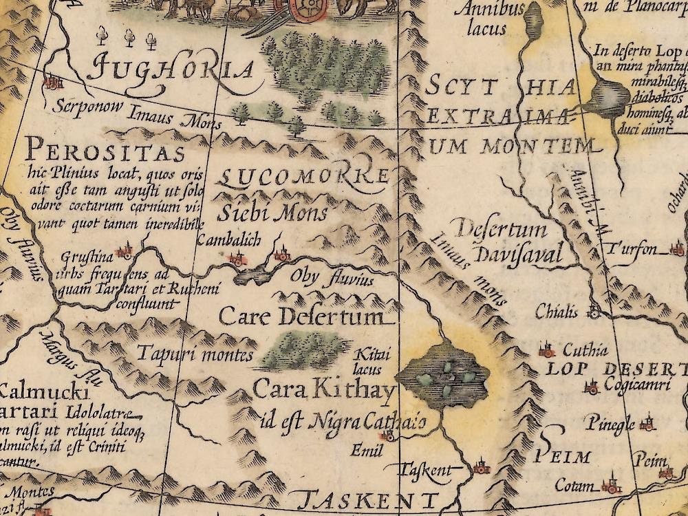 detail of the map from the centre 