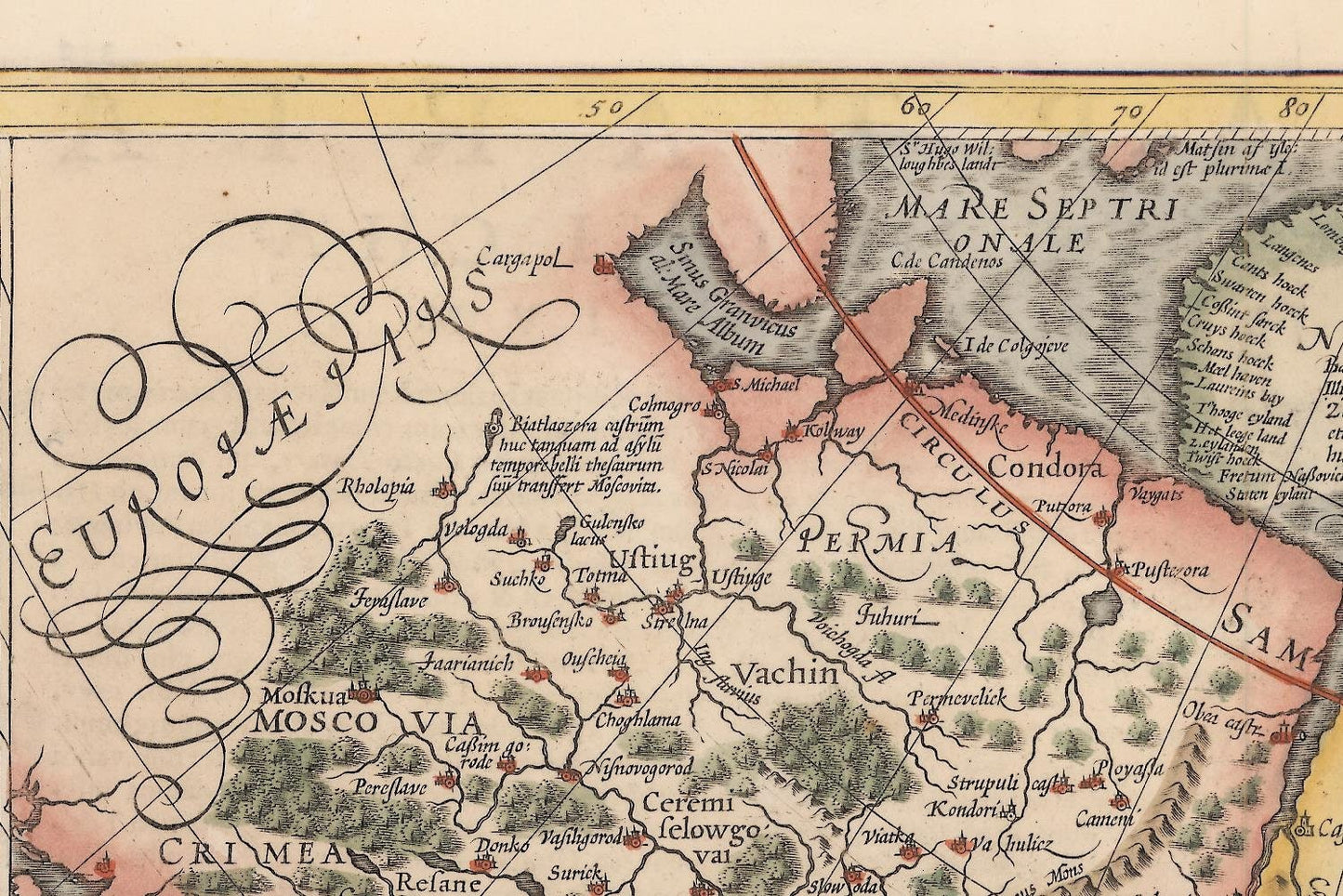 detail of the map from the centre left