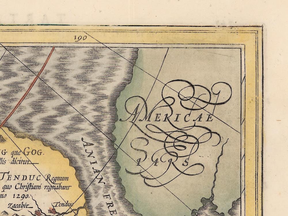 detail of the map from the top right corner