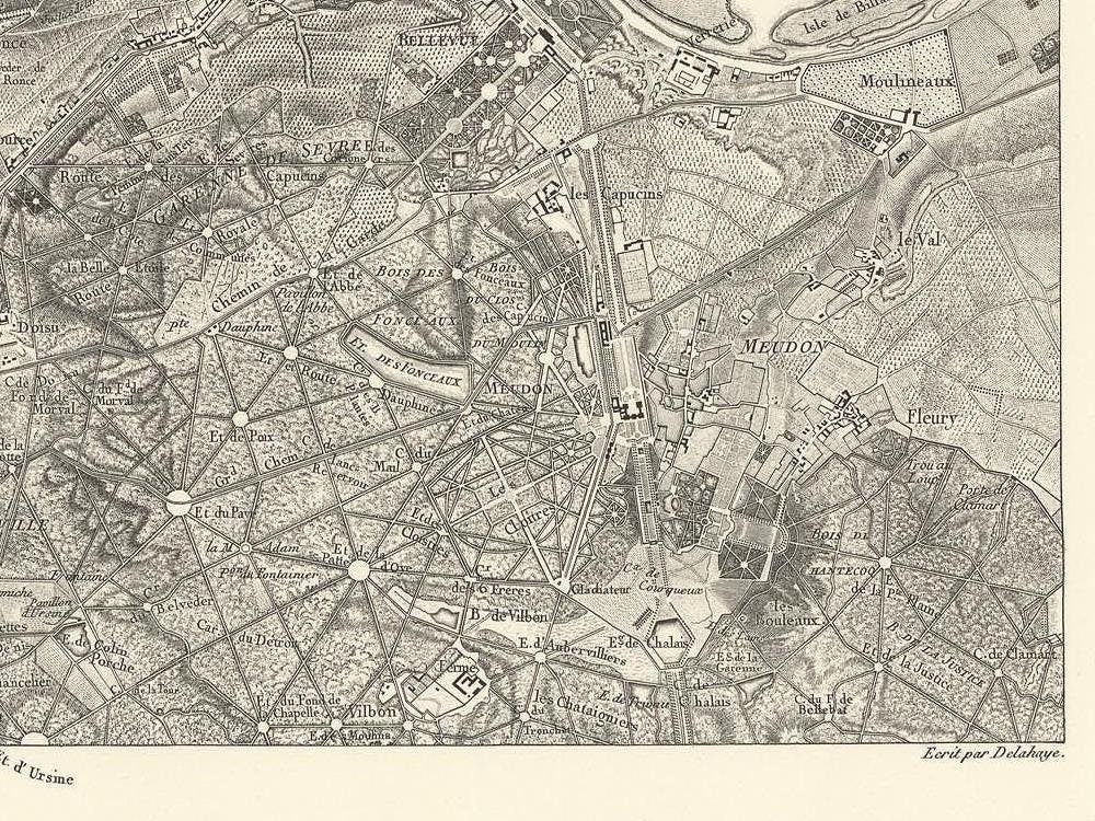 detail of the map from the bottom right corner