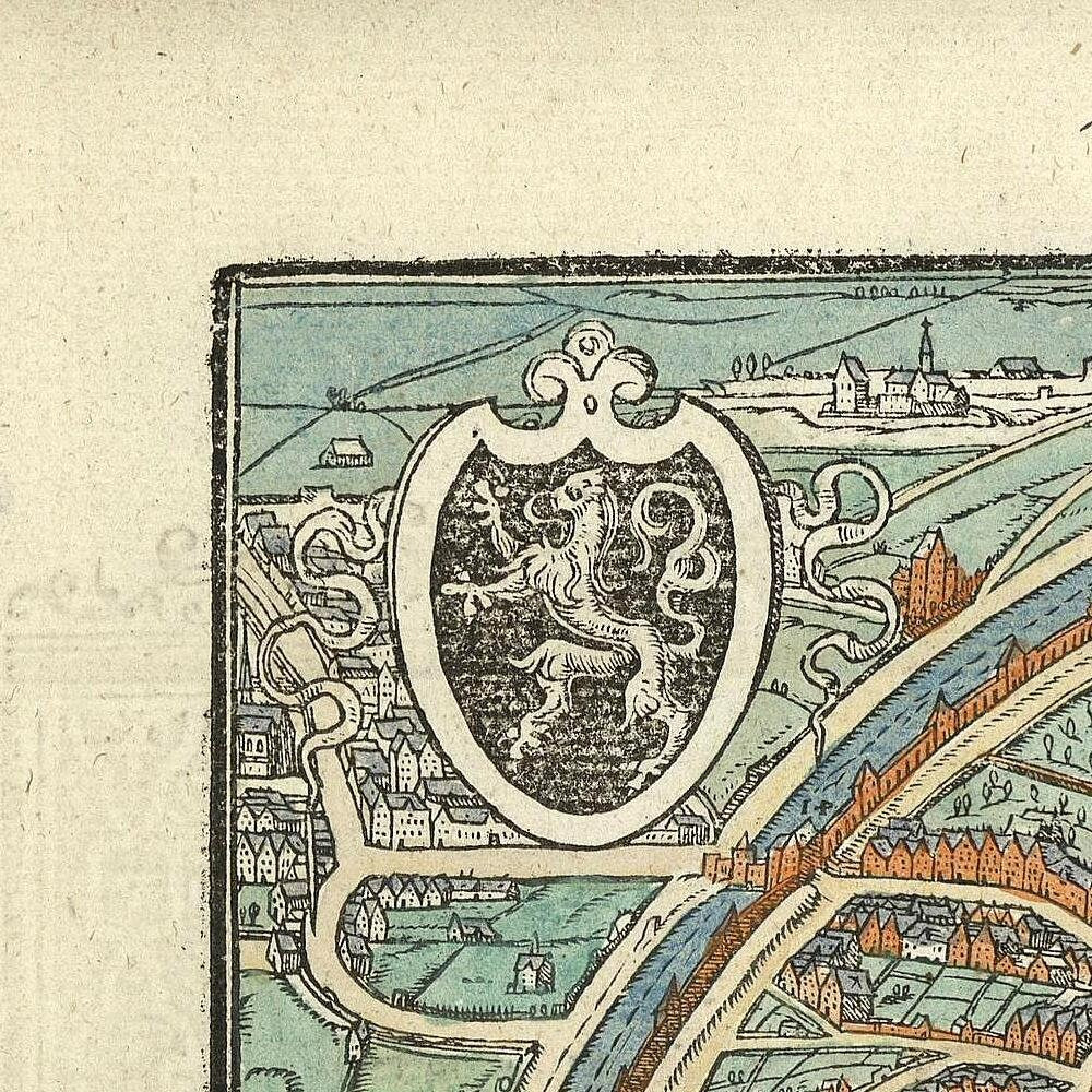 detail of the map from the top left corner