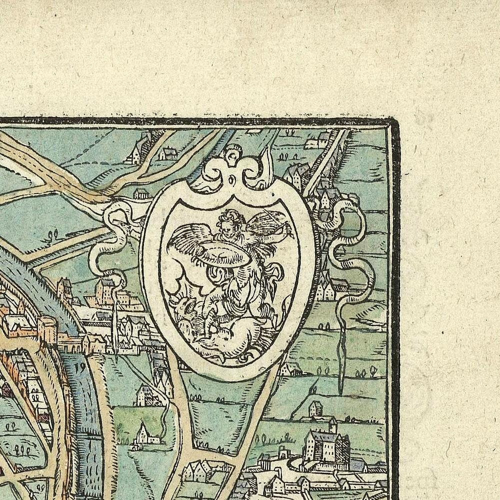 detail of the map from the top right corner