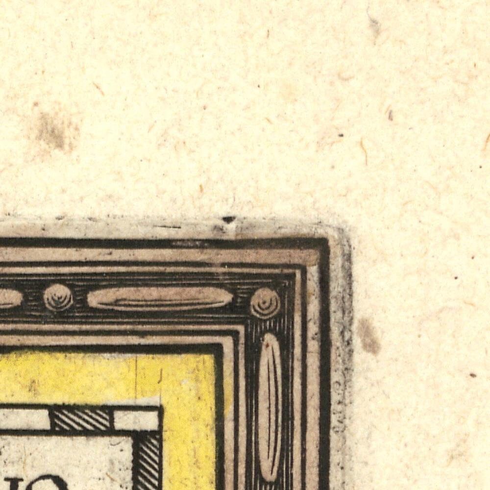 detail of the map from the top right corner