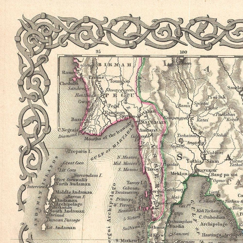 detail of the map from the top left corner