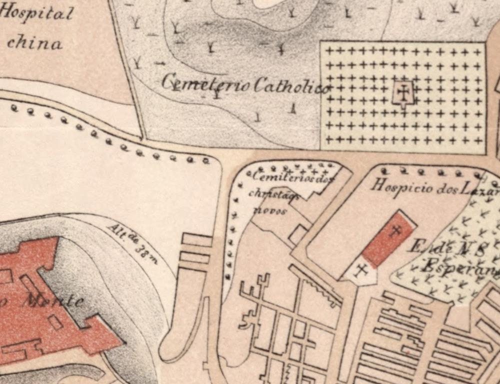 detail of the map from the centre 