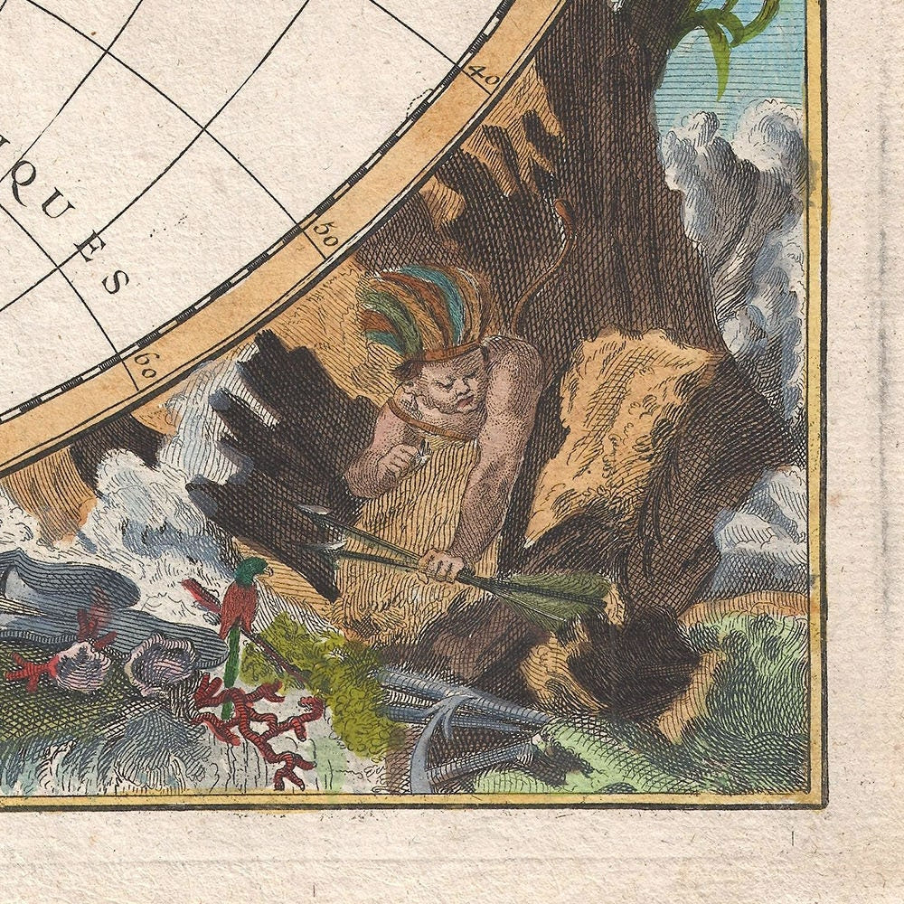 detail of the map from the bottom right corner