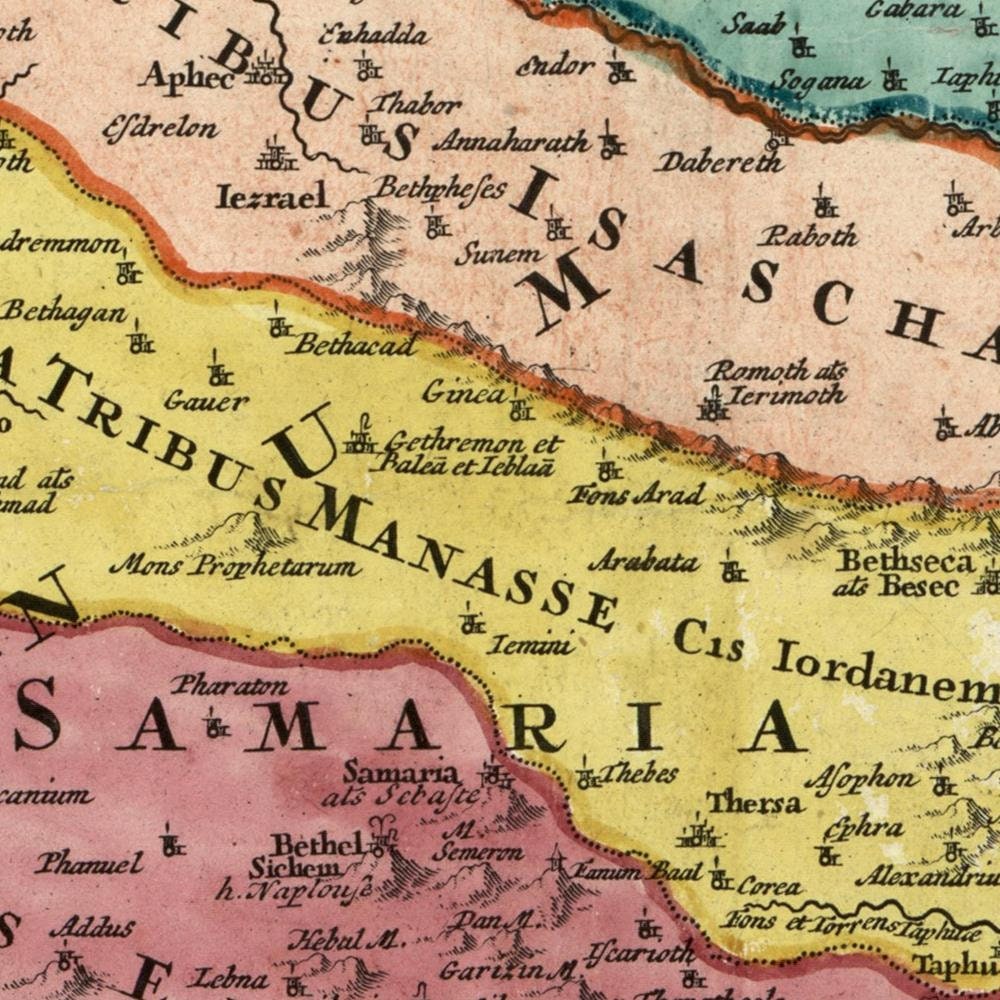 detail of the map from the centre 