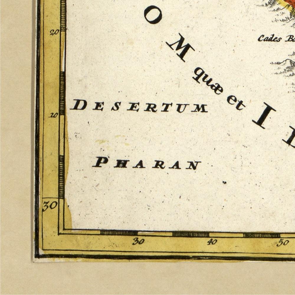 detail of the map from the bottom left corner