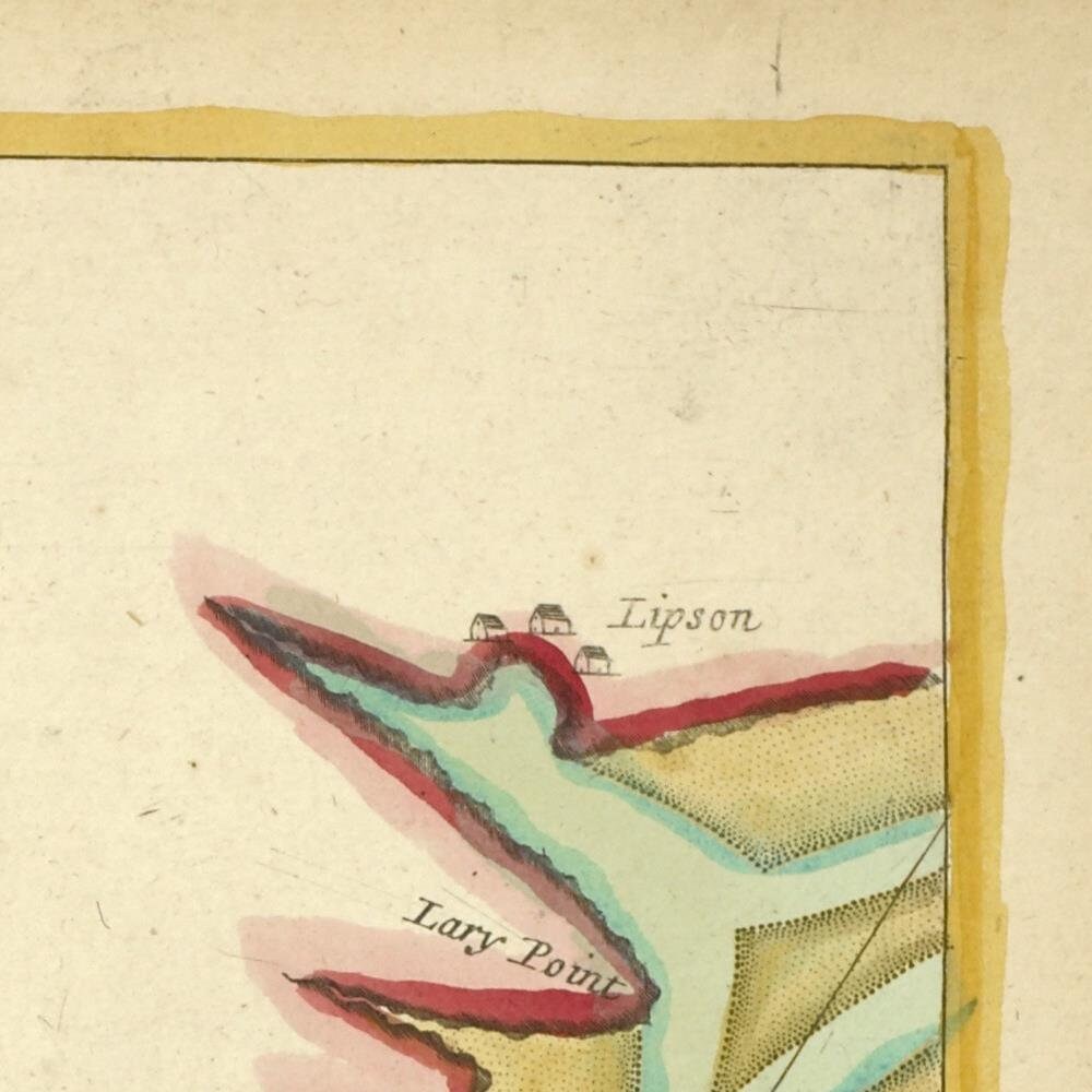 detail of the map from the top right corner