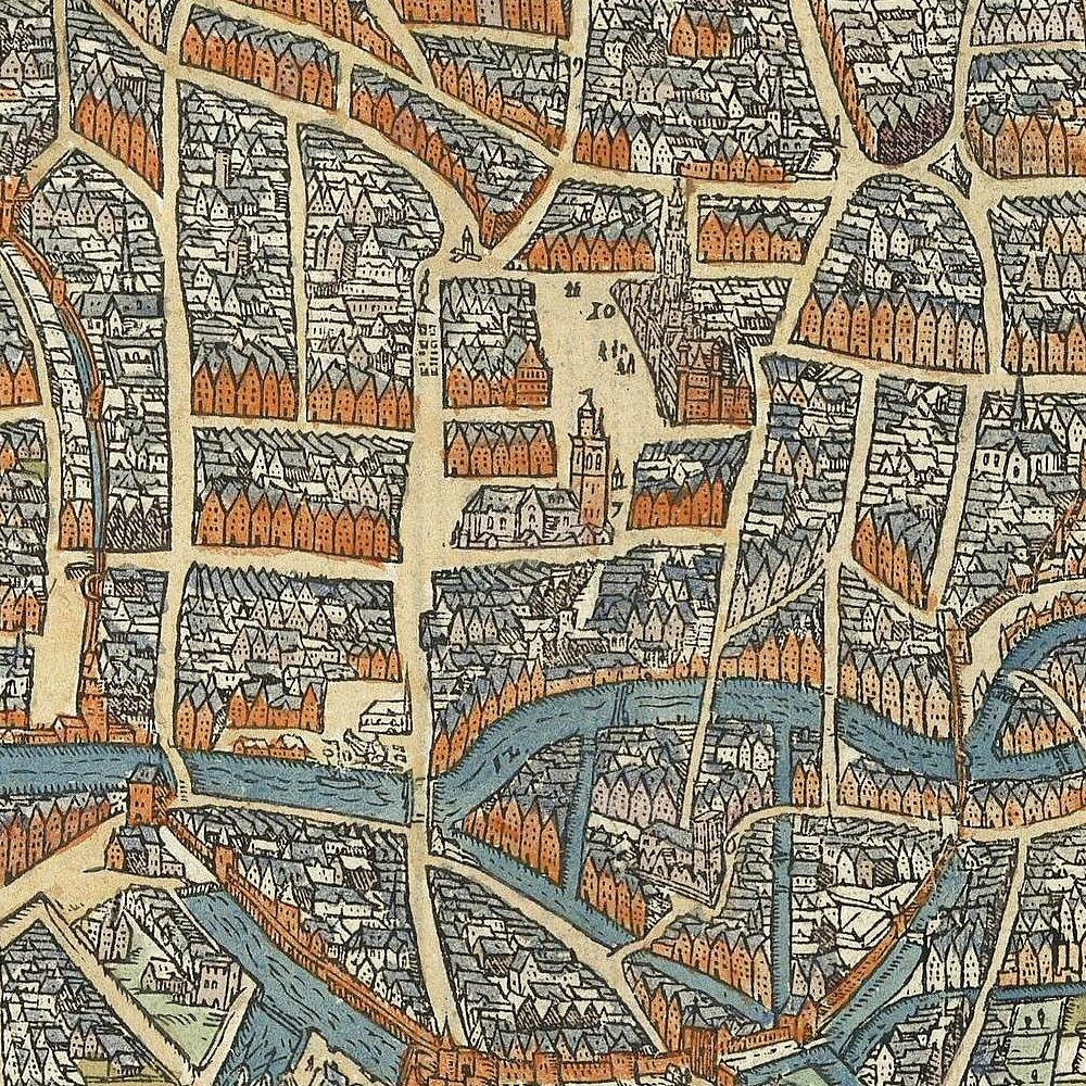 detail of the map from the centre left