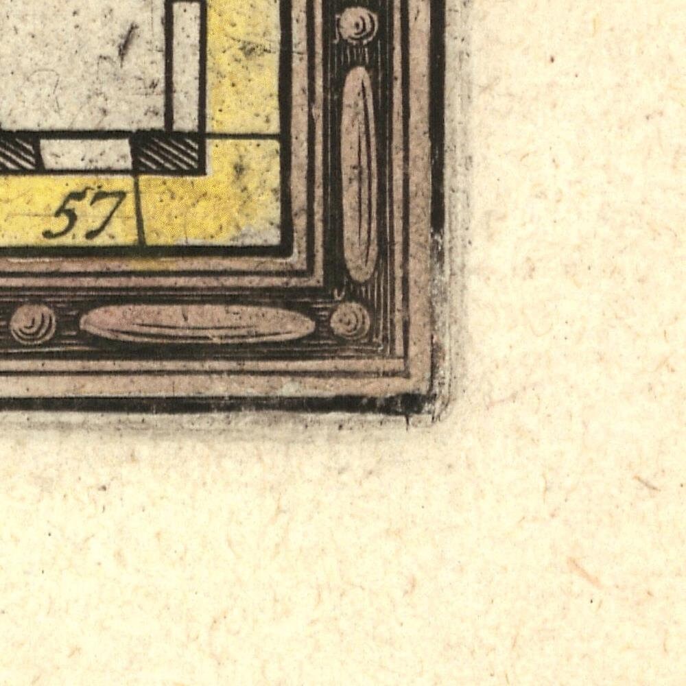 detail of the map from the bottom right corner