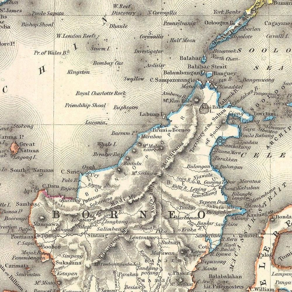 detail of the map from the centre 