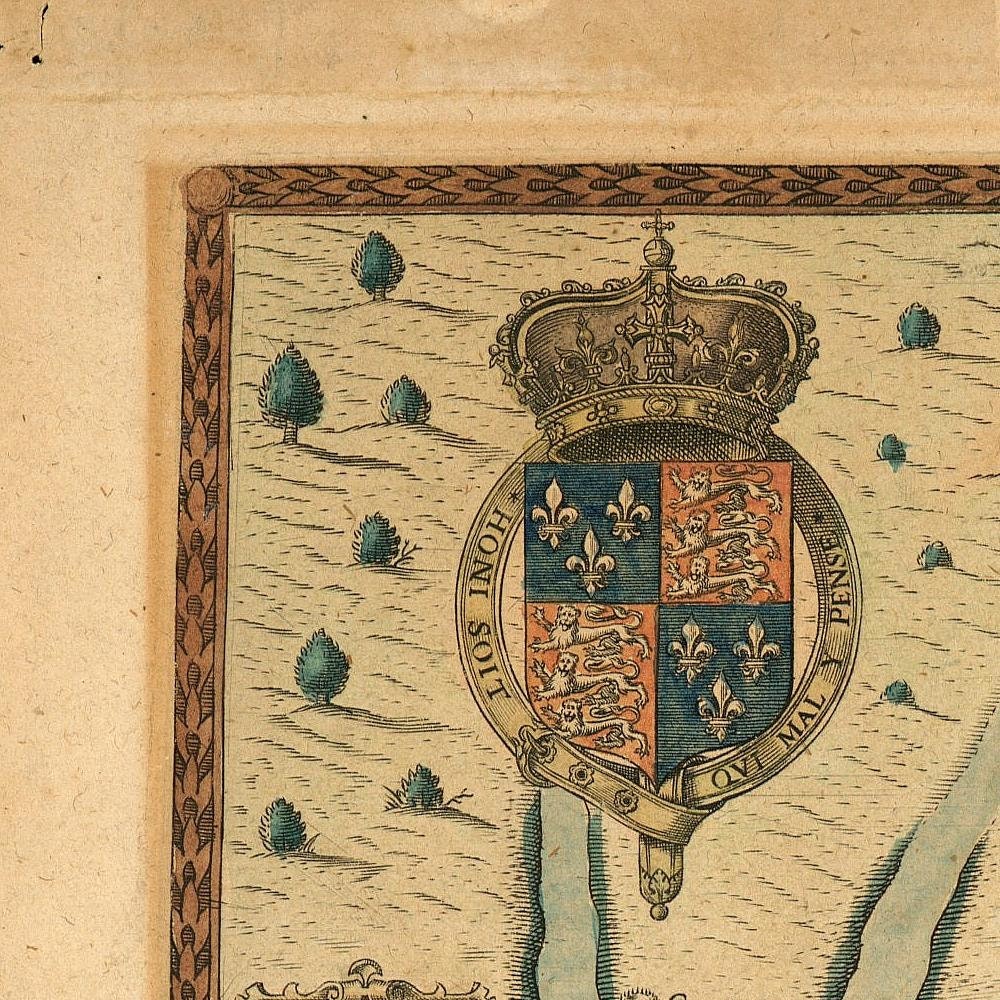 detail of the map from the top left corner