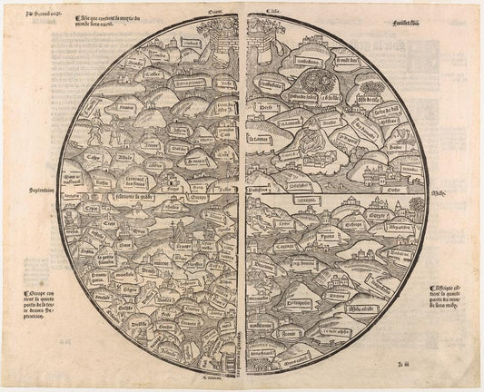 presentation of the map reproduction without a frame